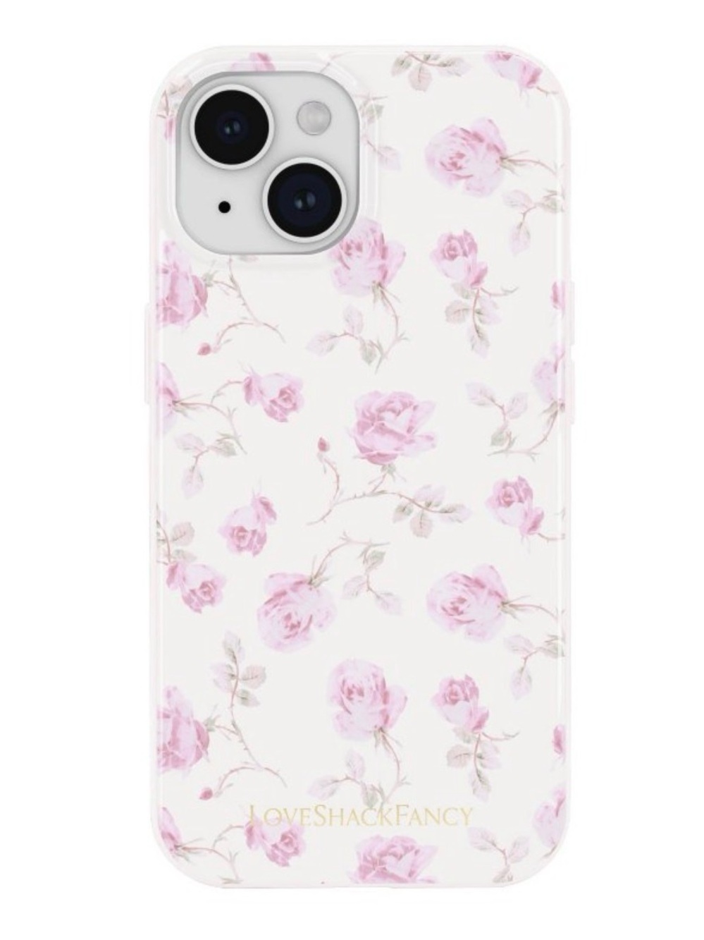 LoveShackFancy Clear Phone Case Casemate with Soft Pink Rose Print